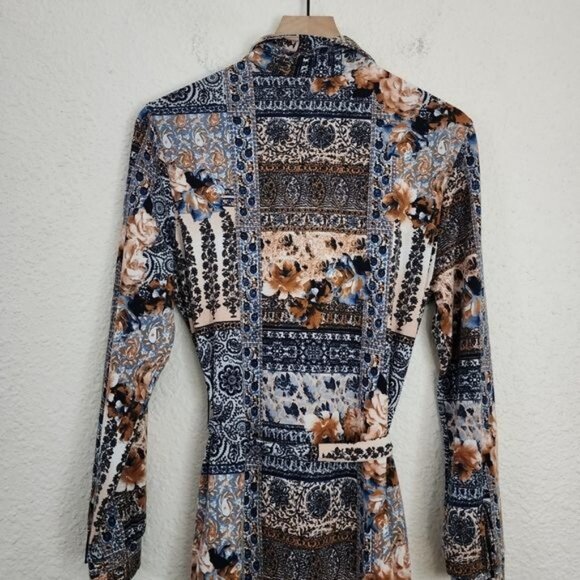 Lularoe Patchwork Ellie Class Shirt Dress Women's Size Small NWOT - Picture 6 of 9